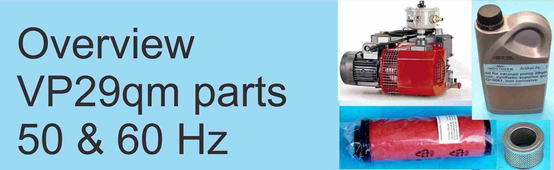 Wir benötigen eine Teileliste für die Vakuumpumpe