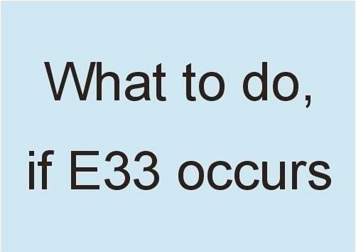 Fehlermeldung E033