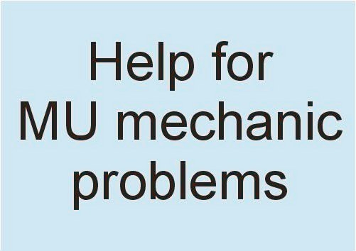 Hilfe für Mechanikproblemen MU Serie