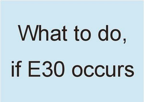 Fehlermeldung E030