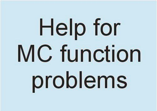 Hilfe für Funktionsproblemen MC Serie